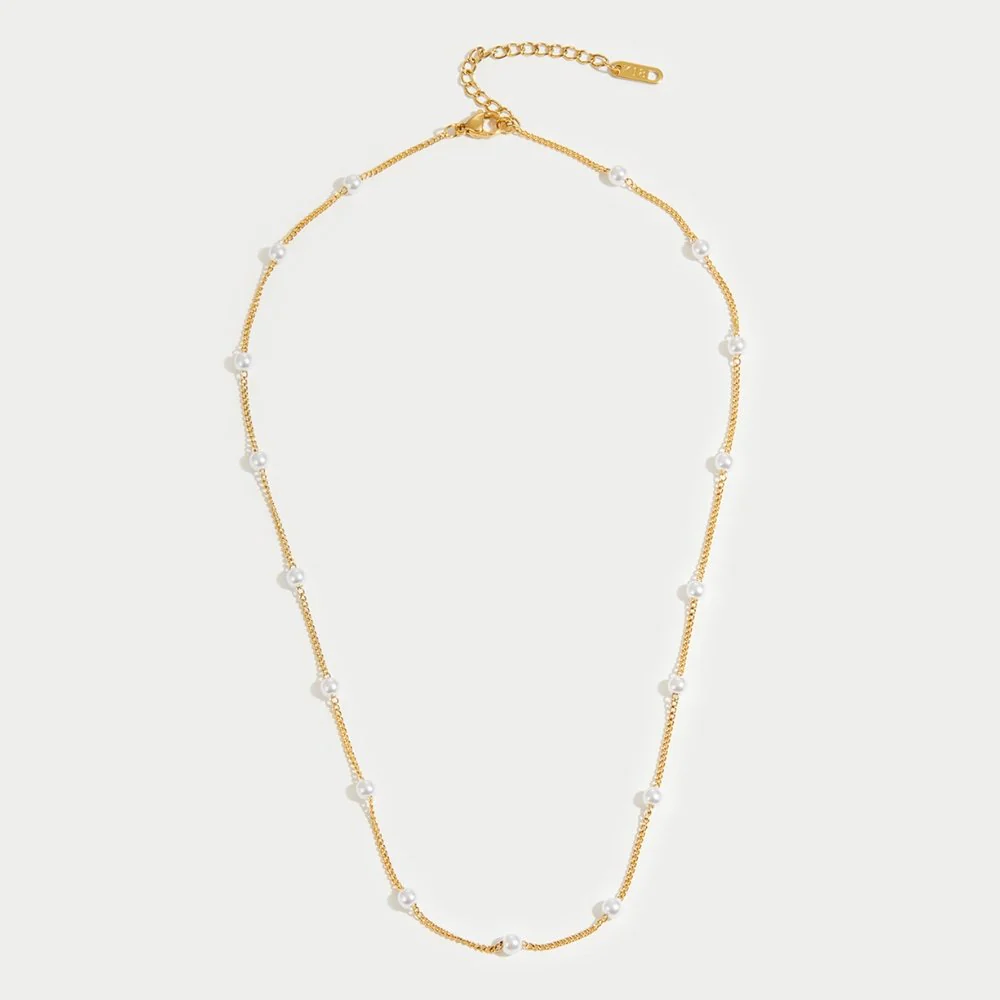 18K Goldkette mit Perle „Nura“ - Image 4