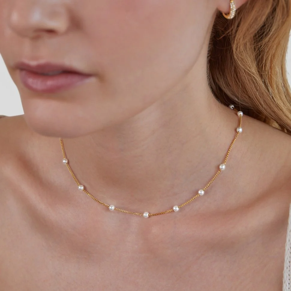 18K Goldkette mit Perle „Nura“ - Image 6