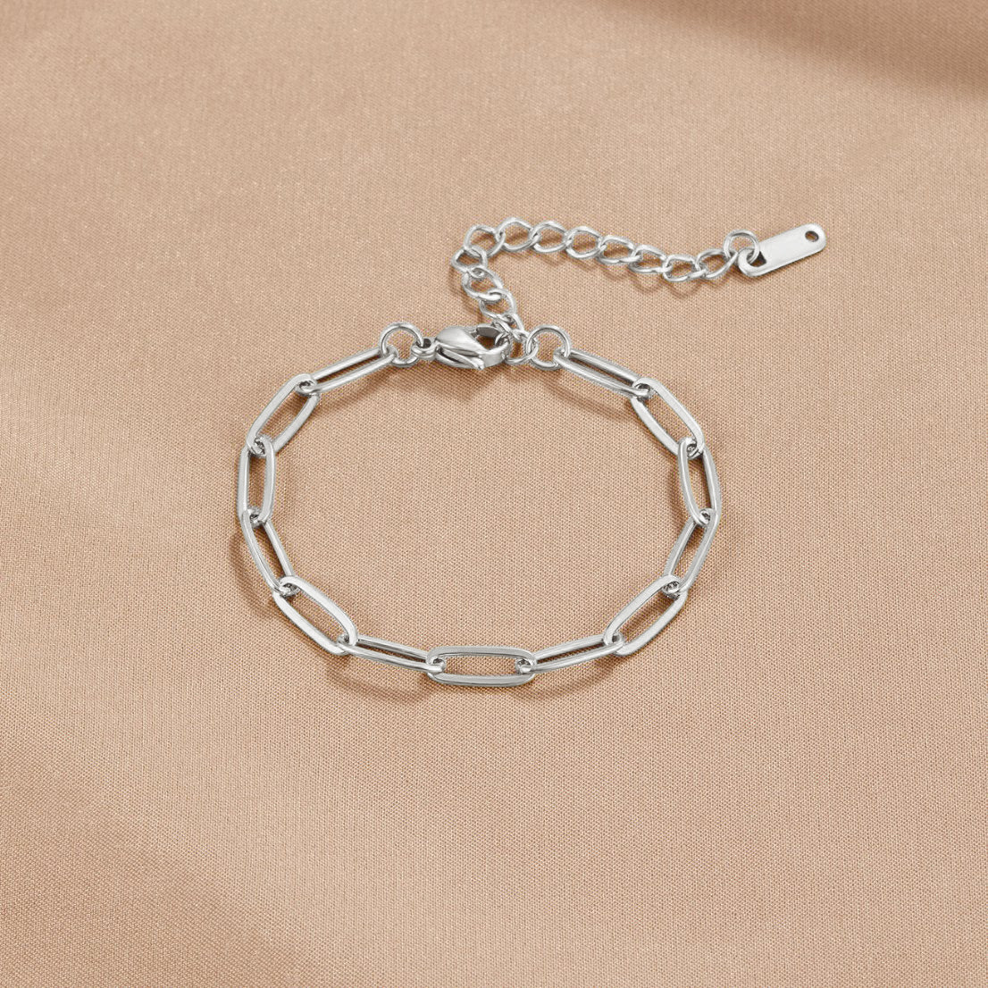 Silbernes Paperclip-Armband - Image 3