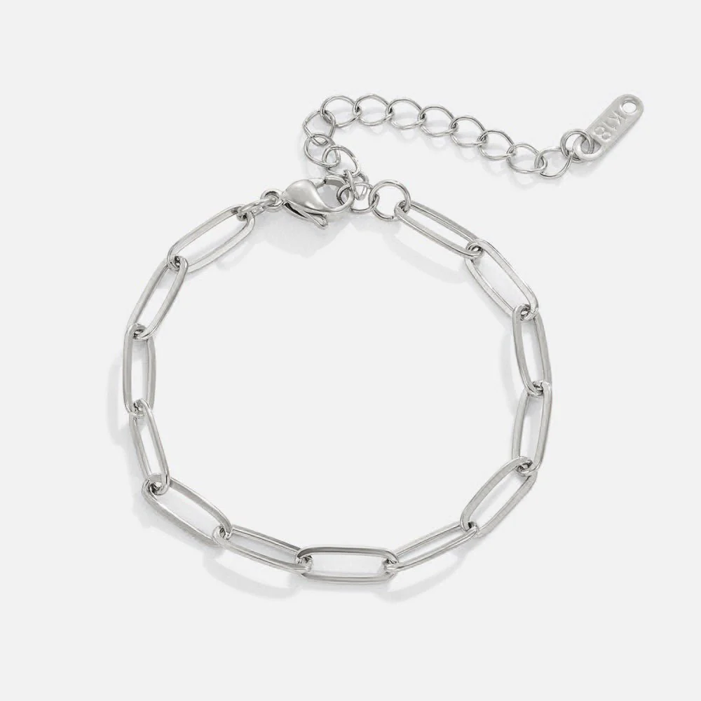 Silbernes Paperclip-Armband - Image 5