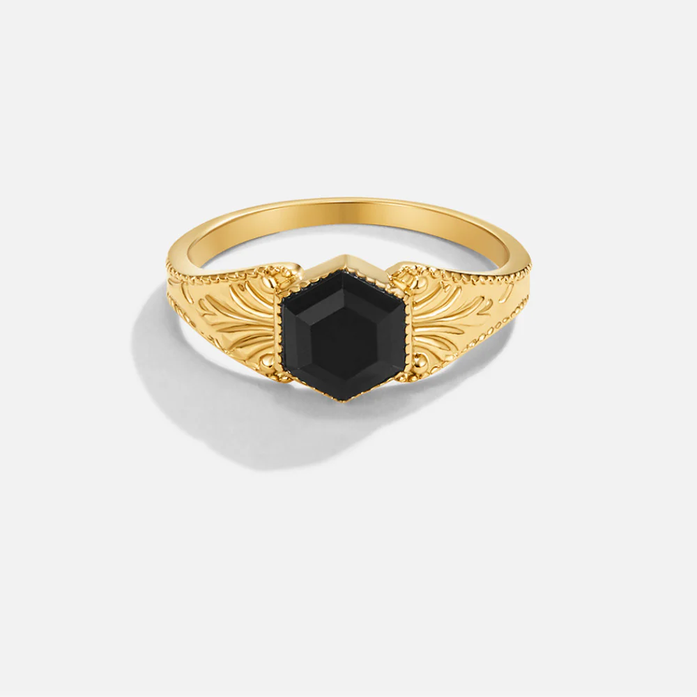 Phönix-Ring aus schwarzem Onyx - Image 3