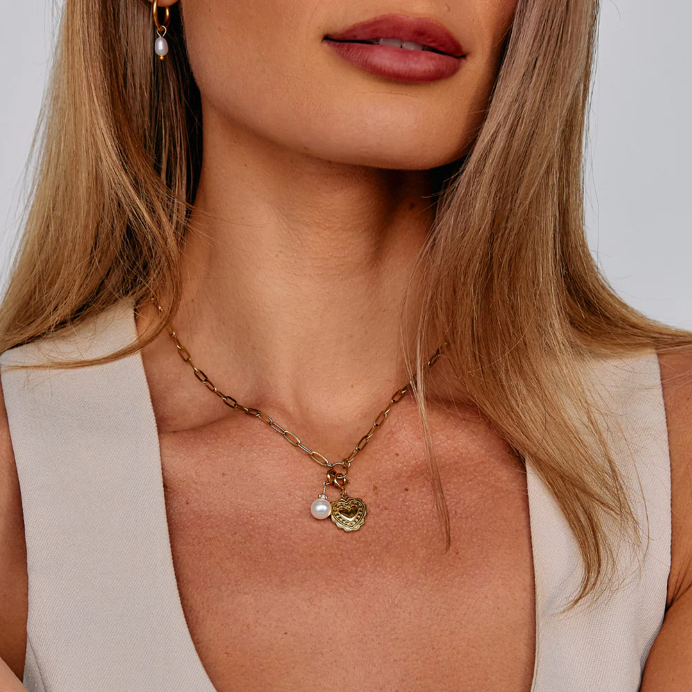 Pia Halskette mit Kettengliedern und Charms - Image 3