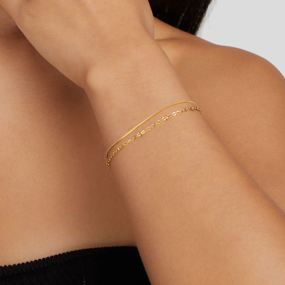 Goldenes mehrreihiges Armband „Pia“ - Image 2