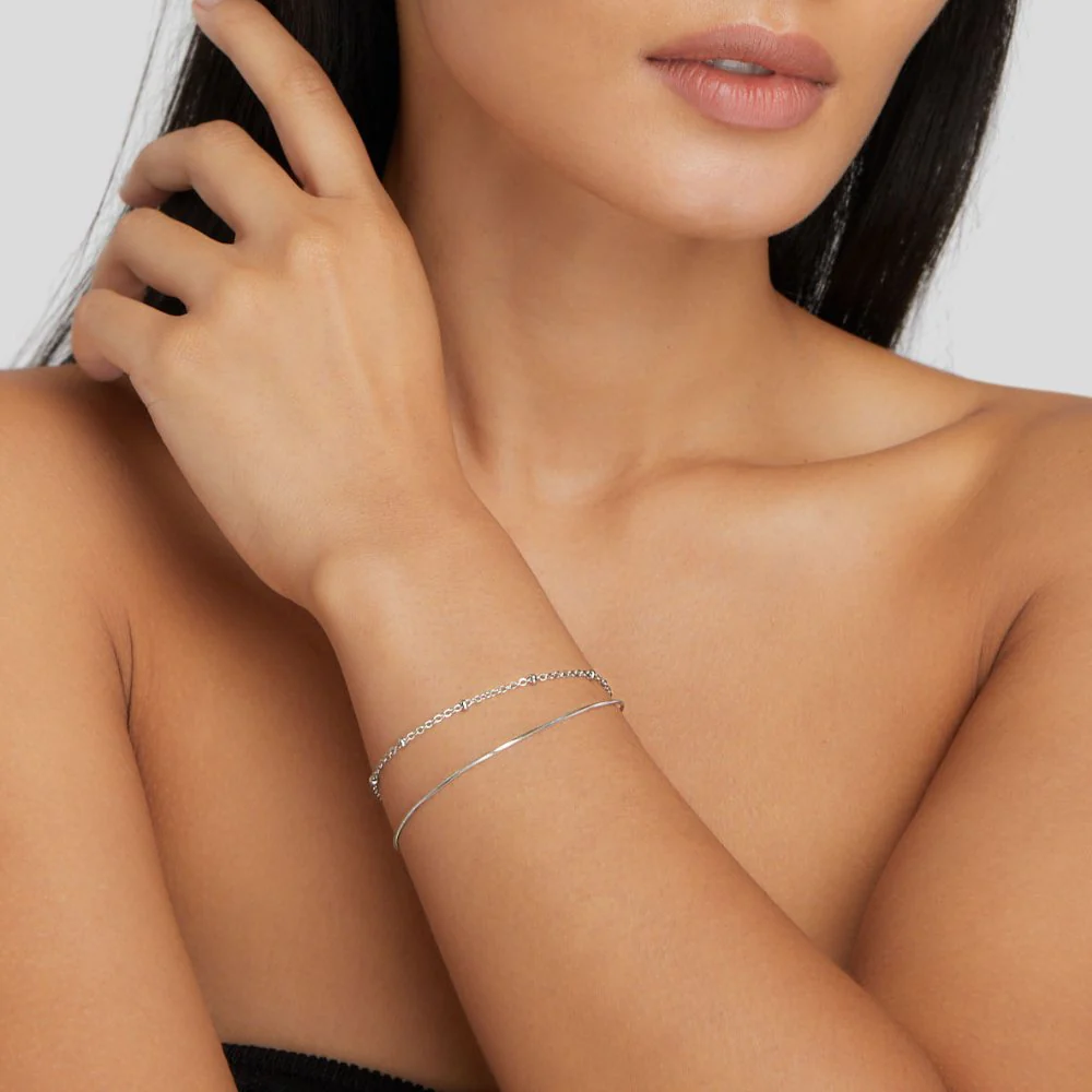 Silbernes Doppelarmband „Pia“ - Image 4