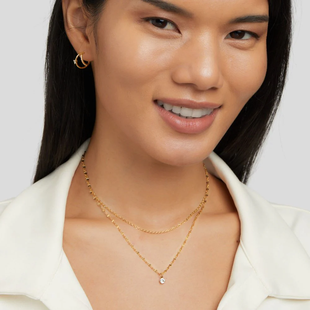 Mehrreihige Kristall-Halskette „Piya“ - Image 6