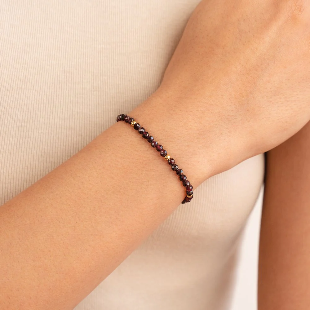Perlenarmband mit rotem Granat - Image 2