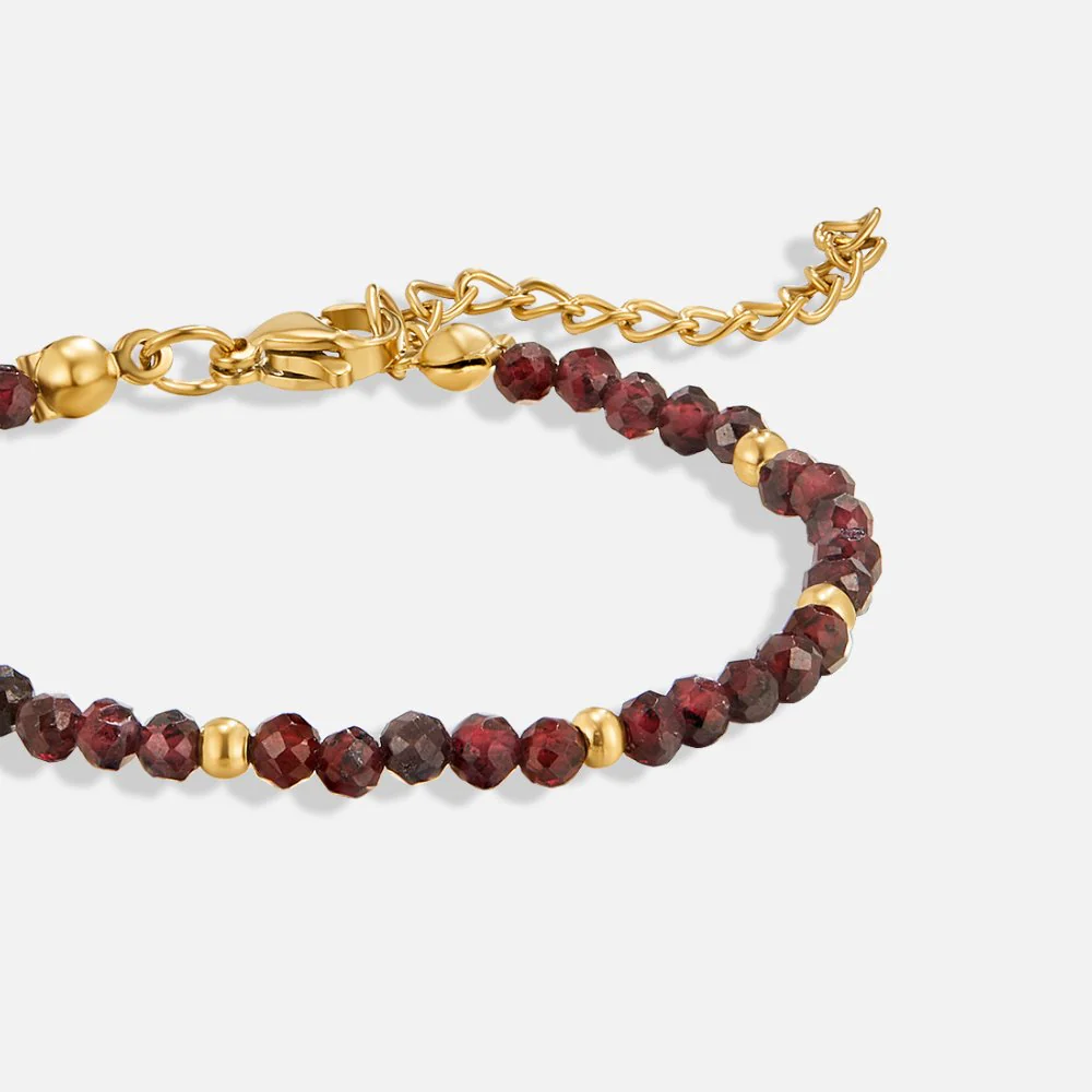 Perlenarmband mit rotem Granat - Image 3