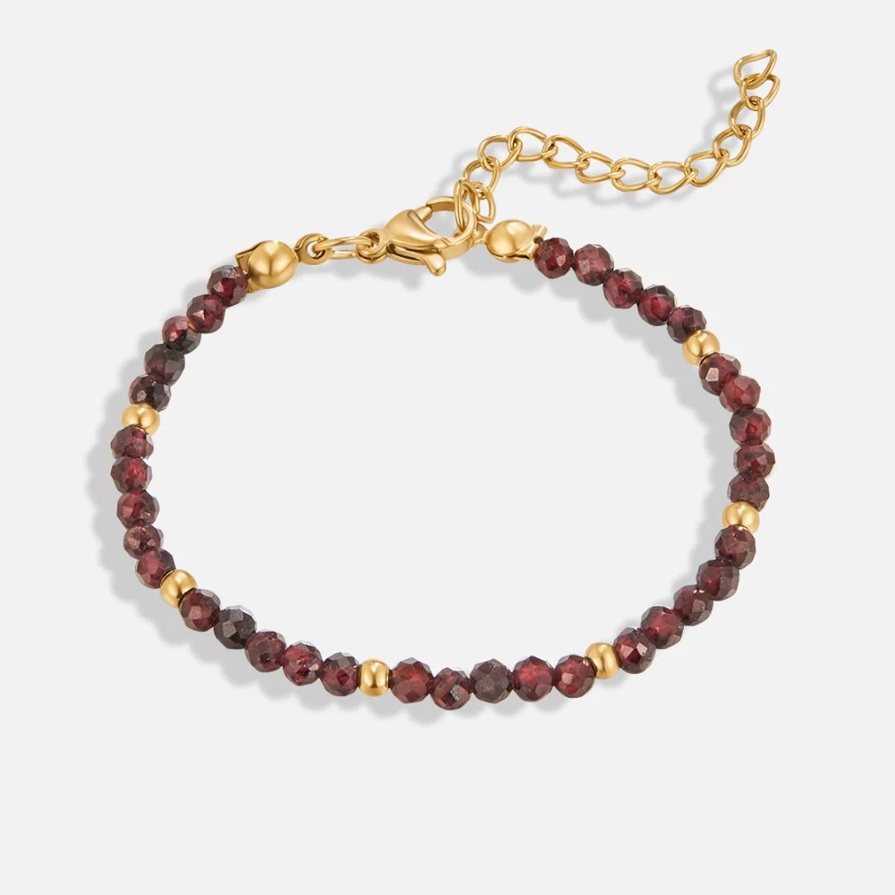 Perlenarmband mit rotem Granat - Image 5