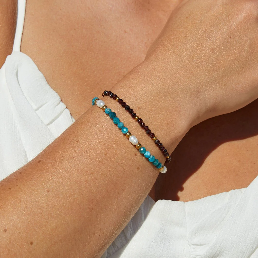 Perlenarmband mit rotem Granat - Image 9