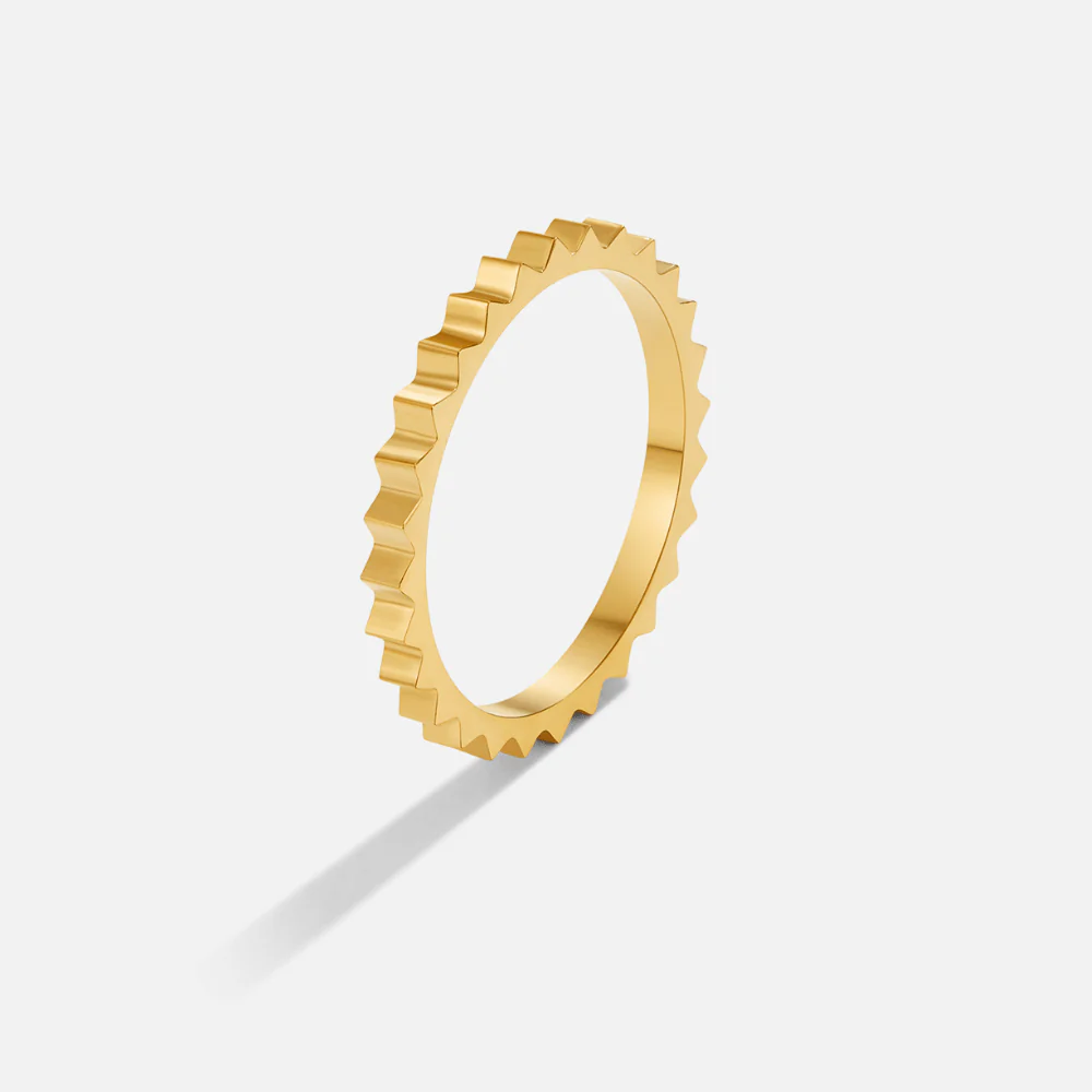 Geometrischer Goldring „Reene“ - Image 4