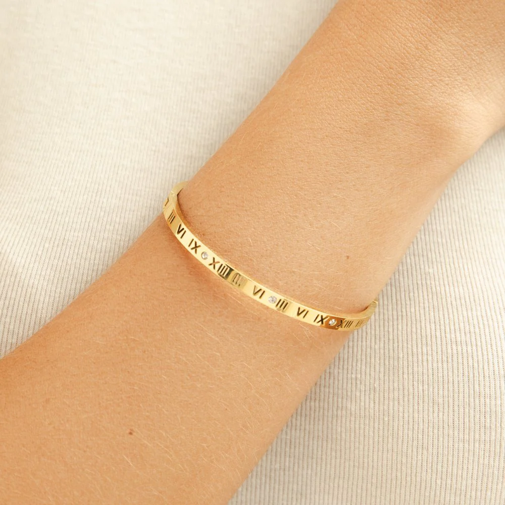 18K Gold-Armreif „Roman“ - Image 3
