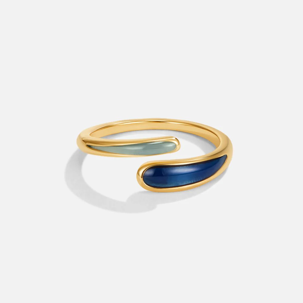 Blauer Wickelring „Safira“ - Image 4