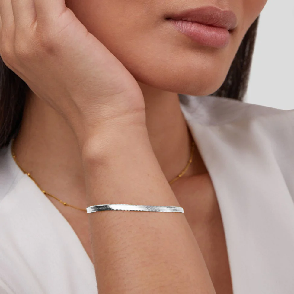 Silbernes Schlangenketten-Armband „Sarya“ - Image 2