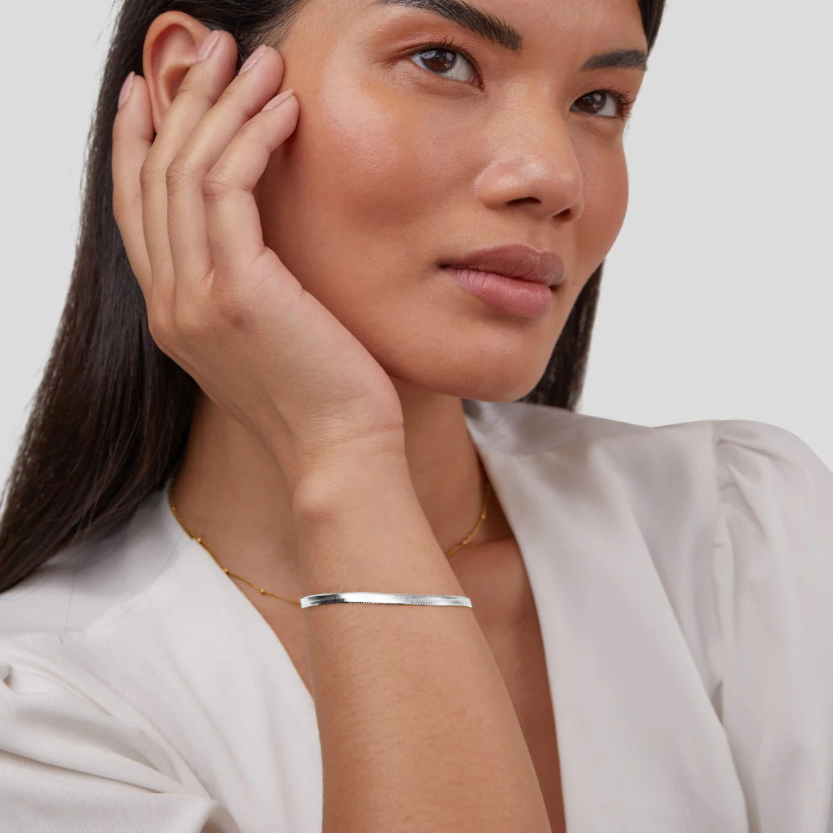 Silbernes Schlangenketten-Armband „Sarya“ - Image 4