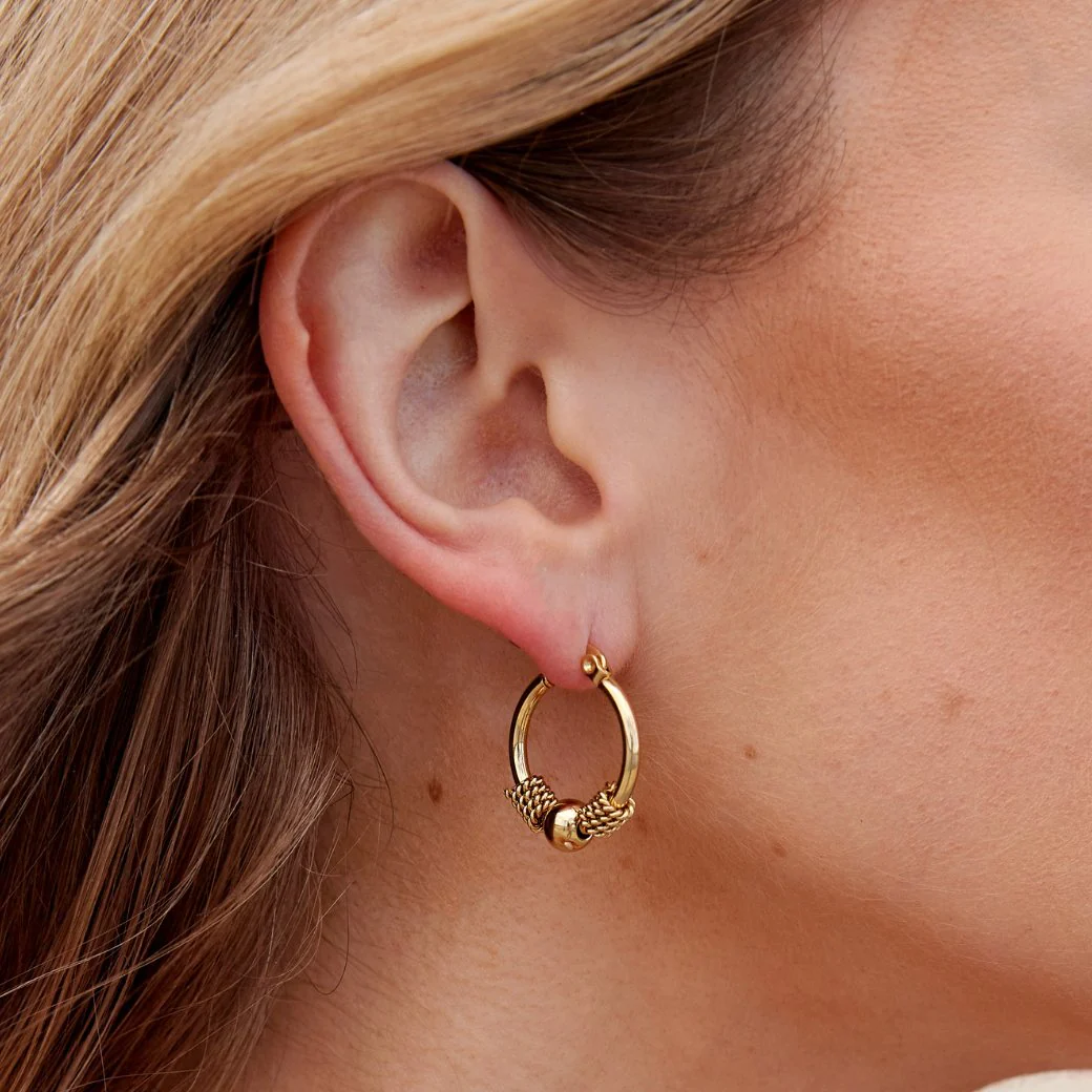 Gold-Creolen „Selena“ - Image 2