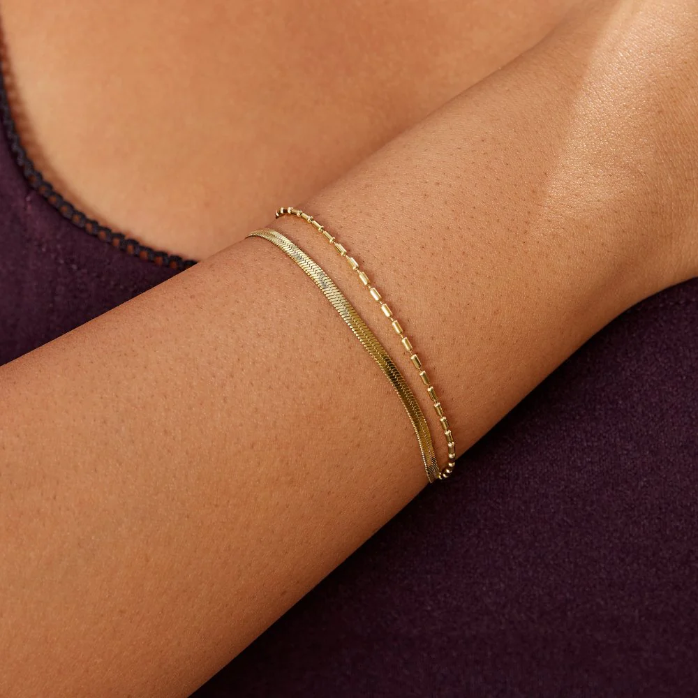 Schlangen- & Perlen-Armband „Selene“ - Image 2