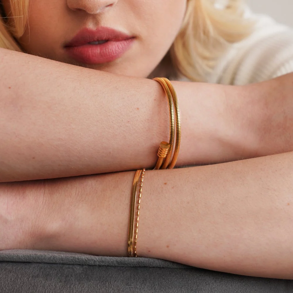 Schlangen- & Perlen-Armband „Selene“ - Image 6