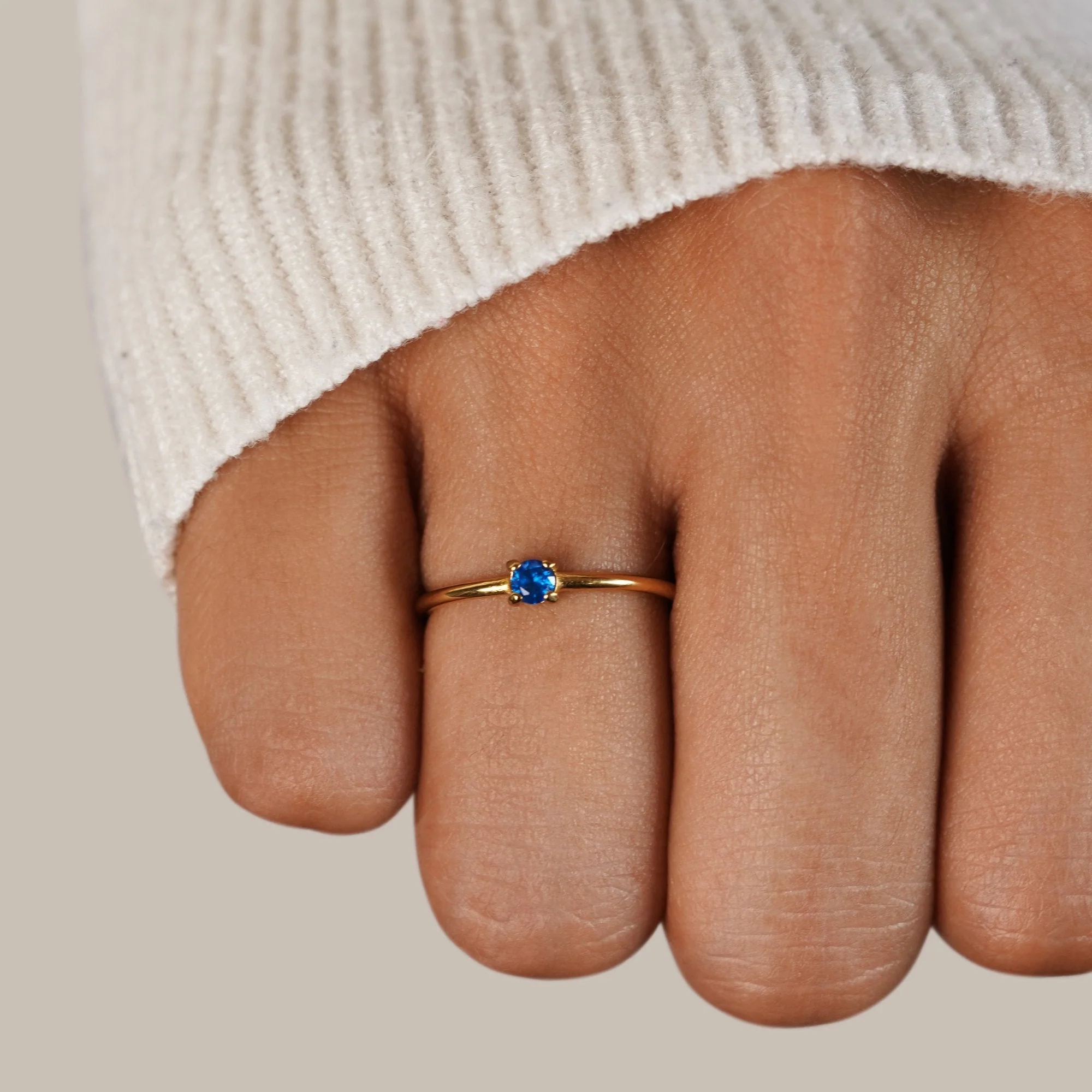 18K Gold Geburtsstein-Ring September - Image 2