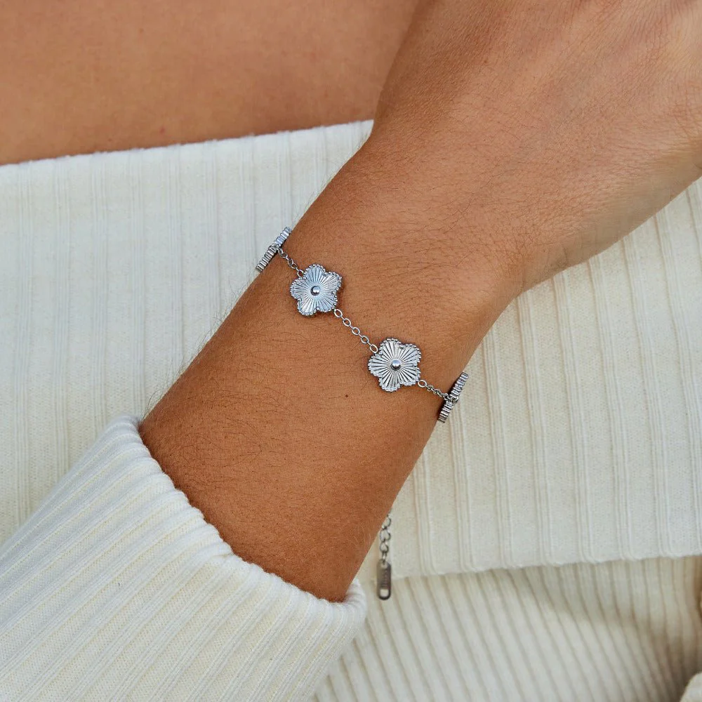 Silbernes Kleeblatt-Armband - Image 2