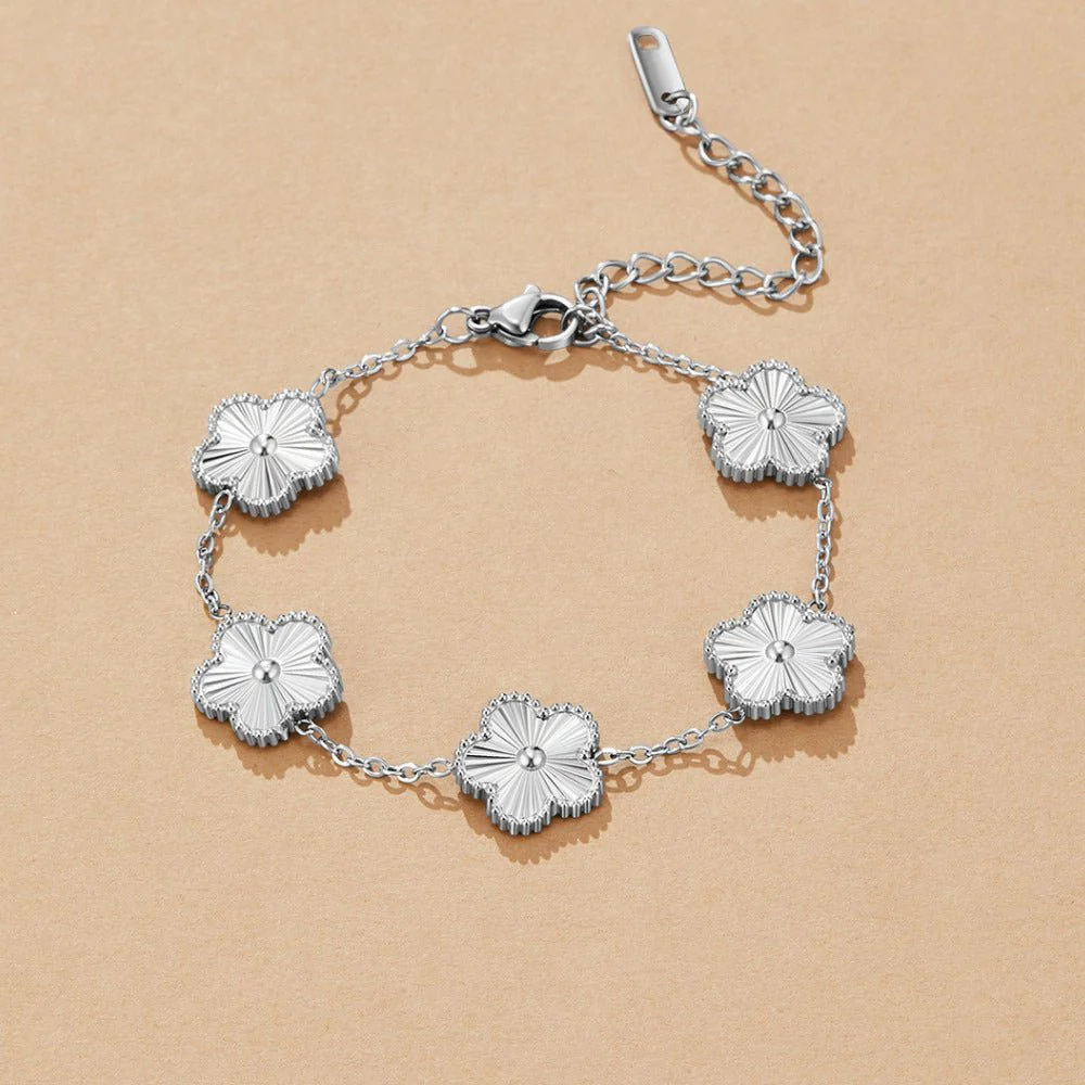 Silbernes Kleeblatt-Armband - Image 3