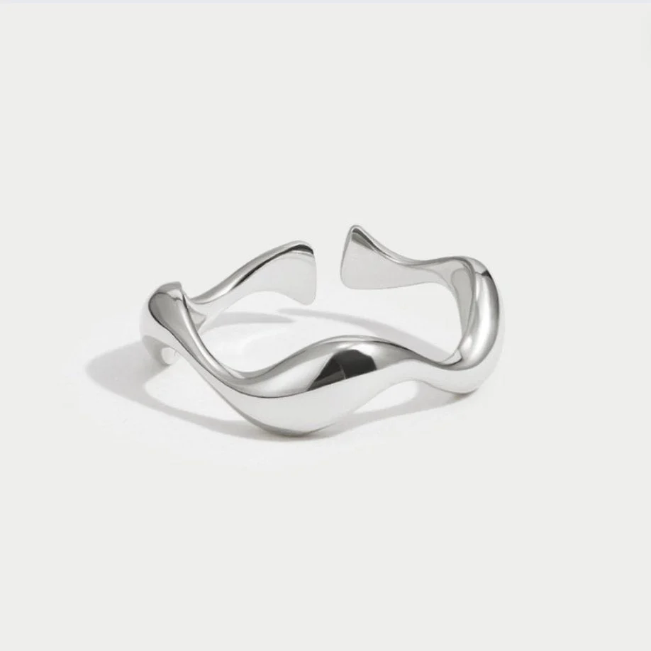 Silber-Wellenring „Imari“ - Image 3
