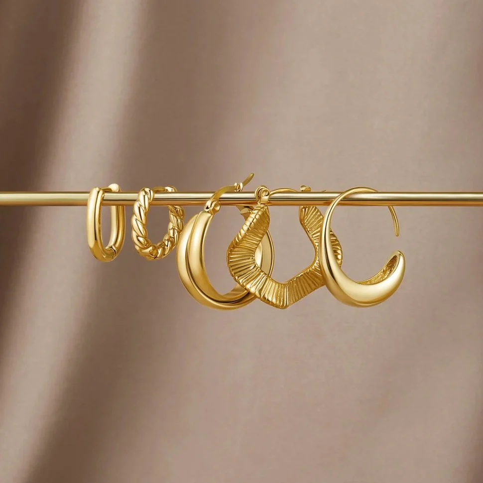 Goldene Creolen „Talia“ - Image 8