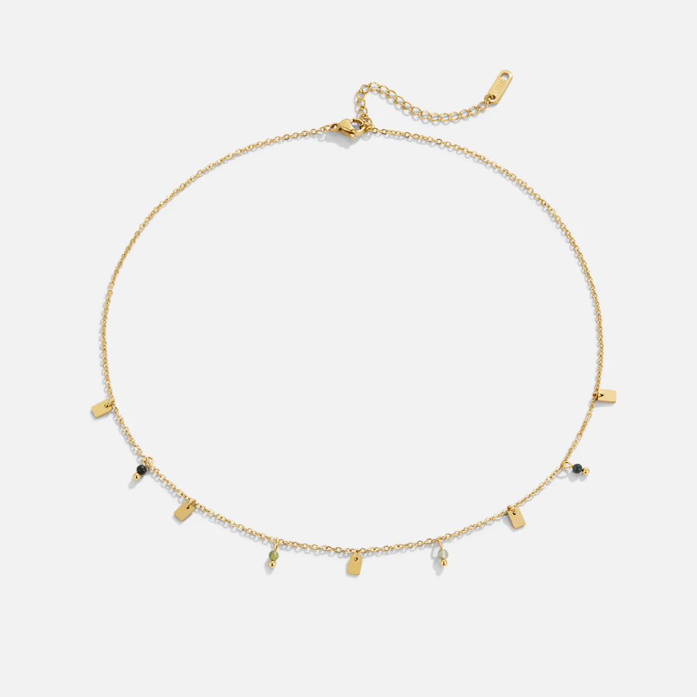 Tara – Halskette mit quadratischen Tropfen in Gold - Image 6