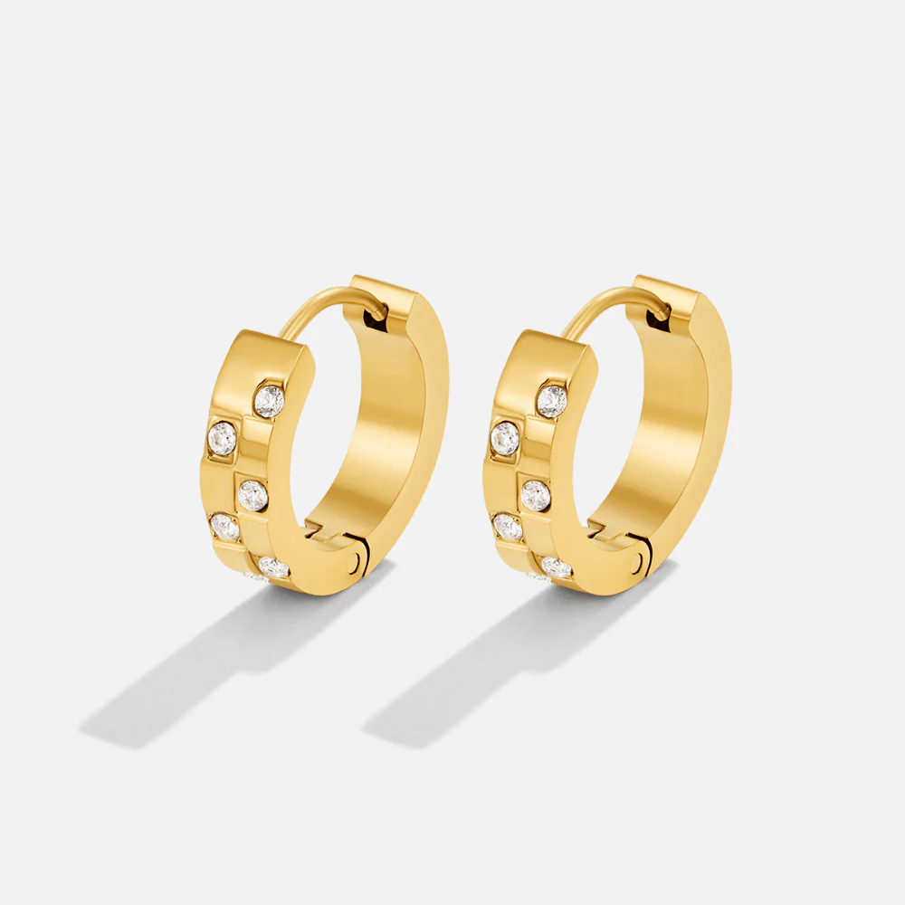 Kristall- & Gold-Creolen „Tasha“
