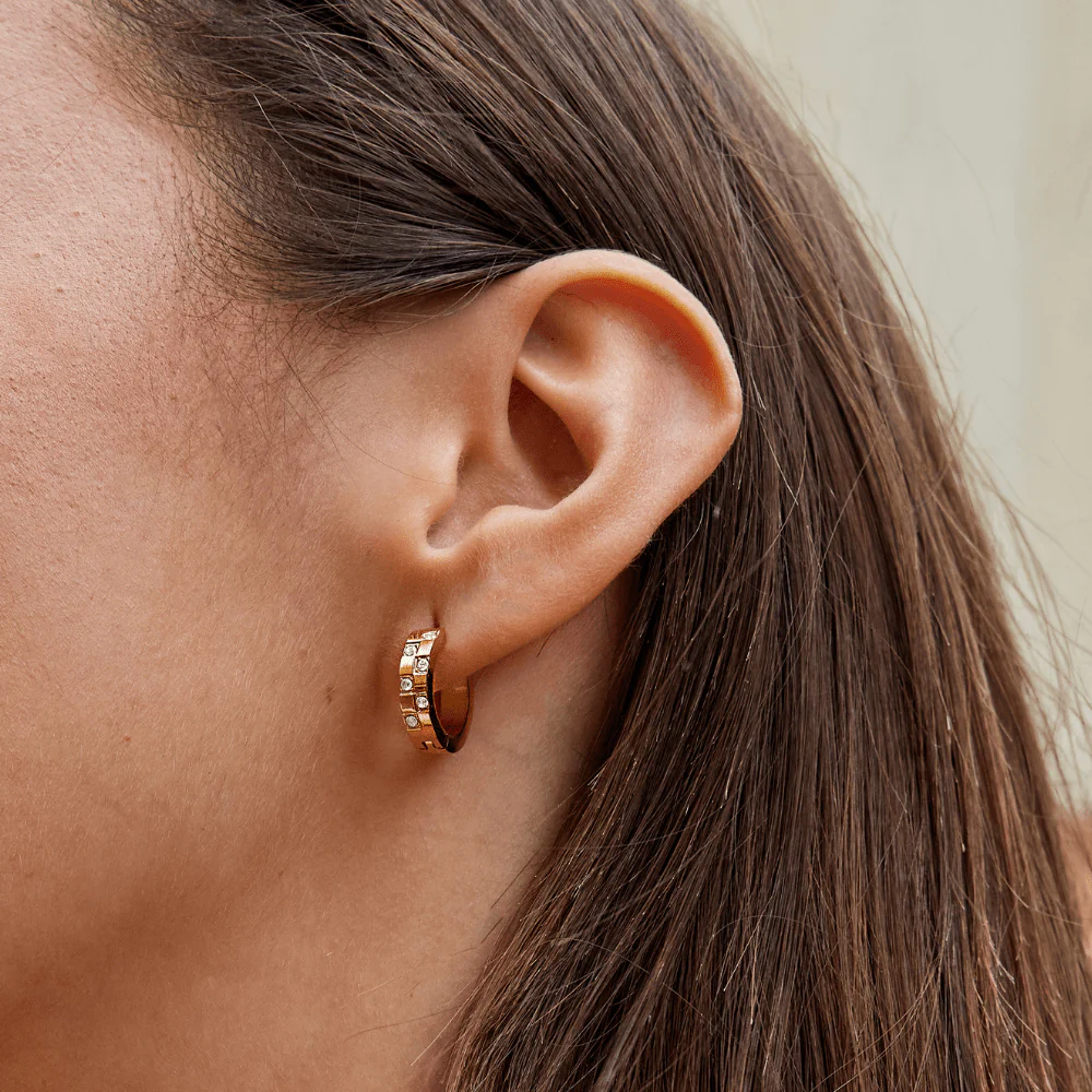 Kristall- & Gold-Creolen „Tasha“ - Image 2