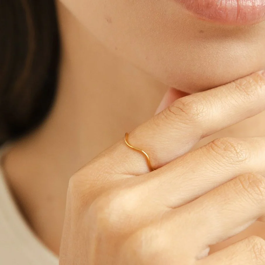 Gold-Stapelring „Tina“ - Image 2