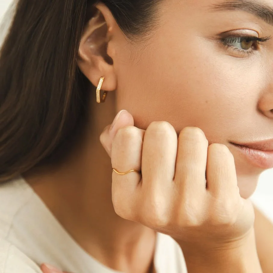Gold-Stapelring „Tina“ - Image 3