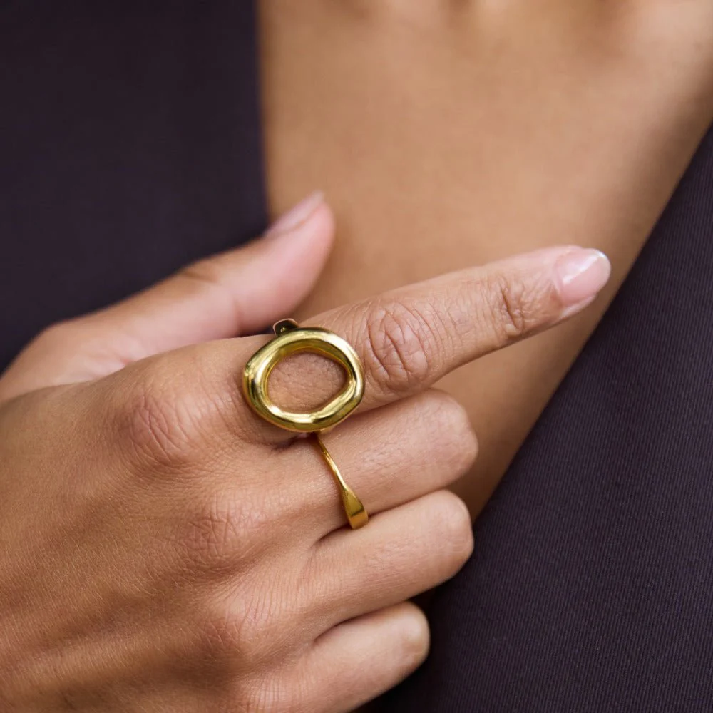 Geschmolzener Goldring „Vina“ - Image 2