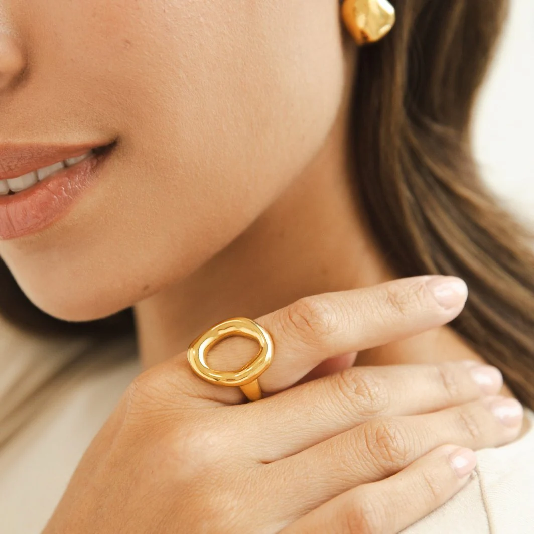Geschmolzener Goldring „Vina“ - Image 5
