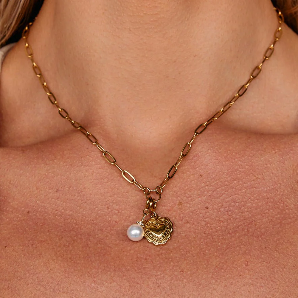 Vintage Gold Herz Charm - Image 3