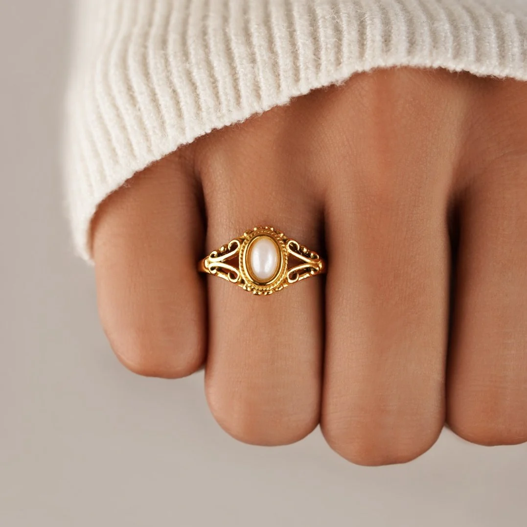 Vintage-Perlenring „Royal“ - Image 2