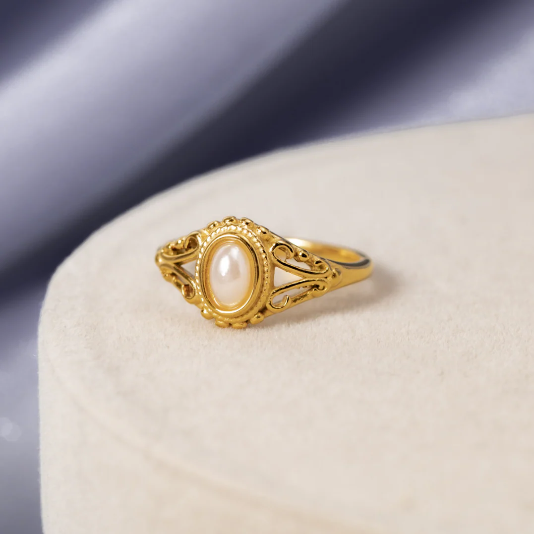 Vintage-Perlenring „Royal“ - Image 5