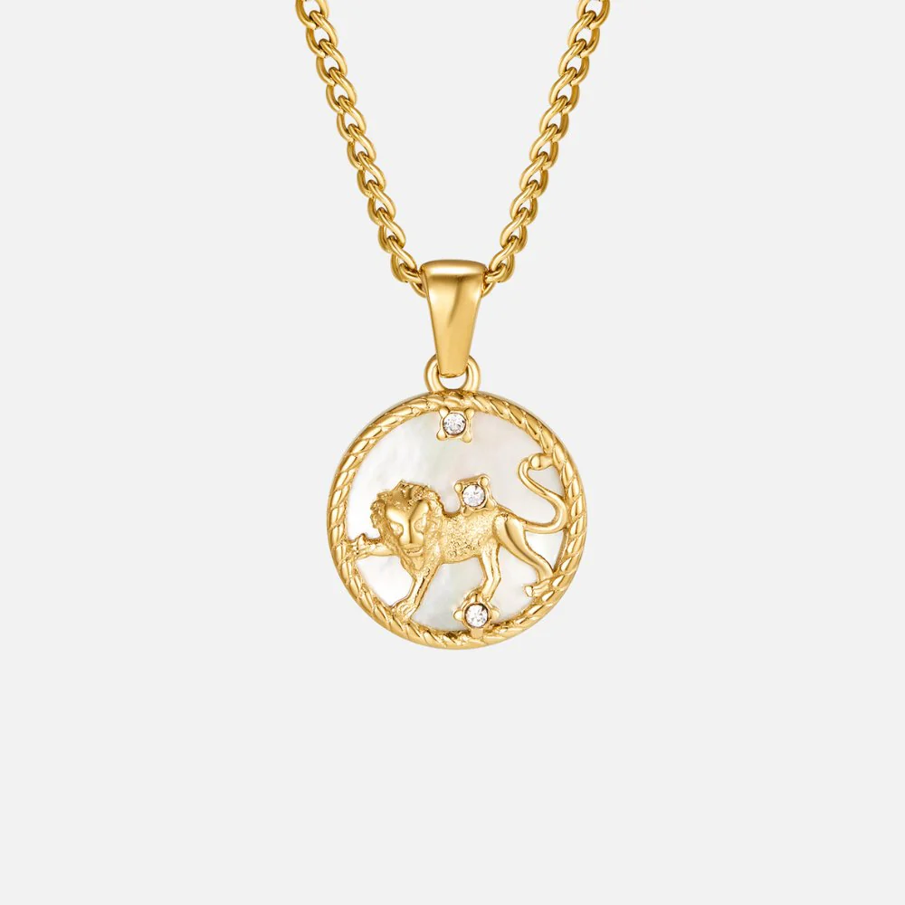 Goldkette mit Sternzeichen-Anhänger weiß - Image 10
