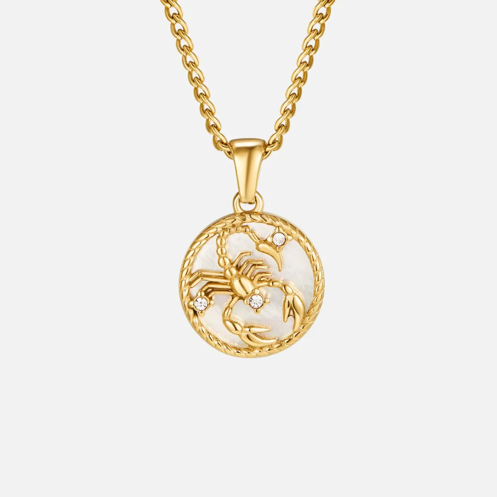 Goldkette mit Sternzeichen-Anhänger weiß - Image 13