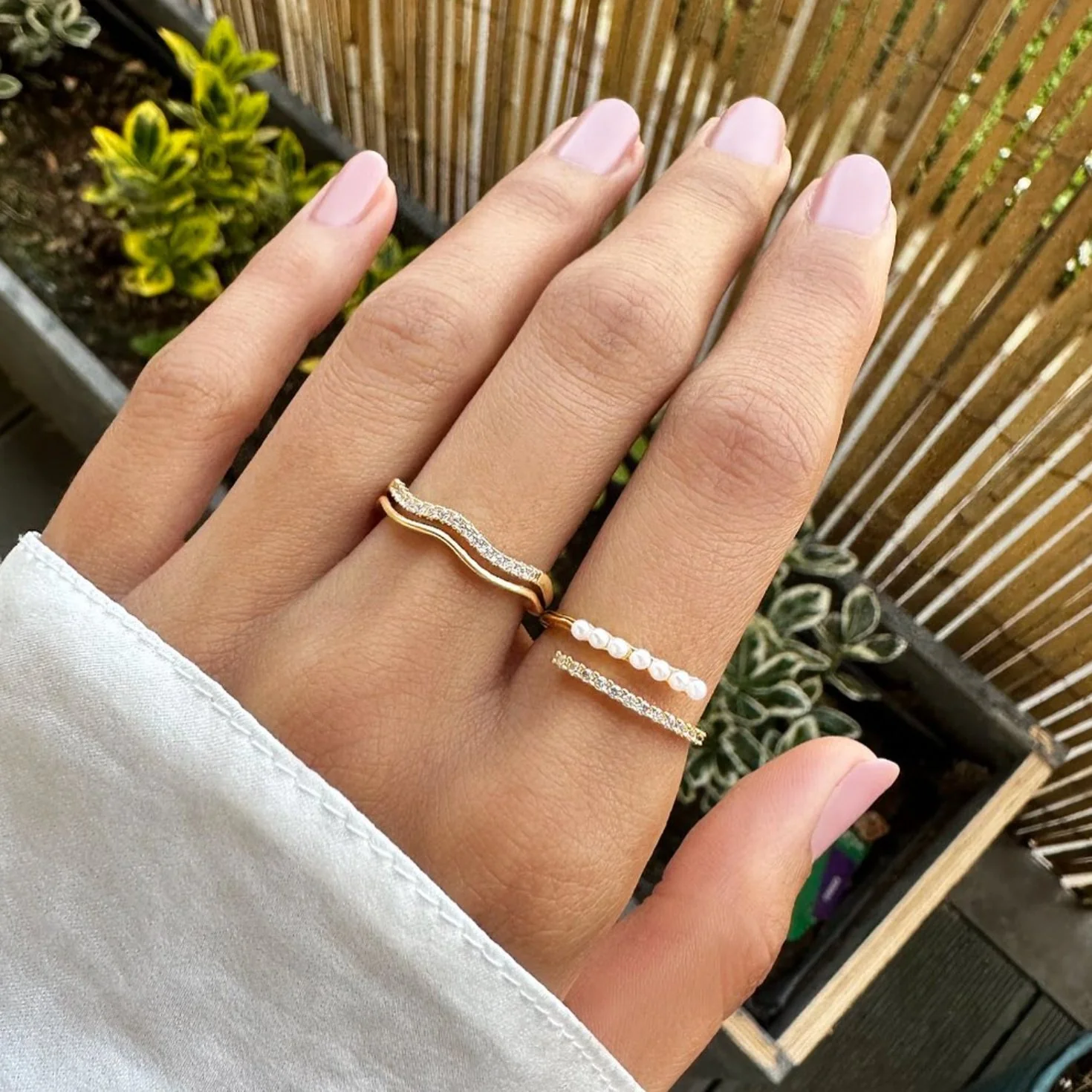 Wickelring mit Perle & Kristall „Wrap Me“ - Image 3