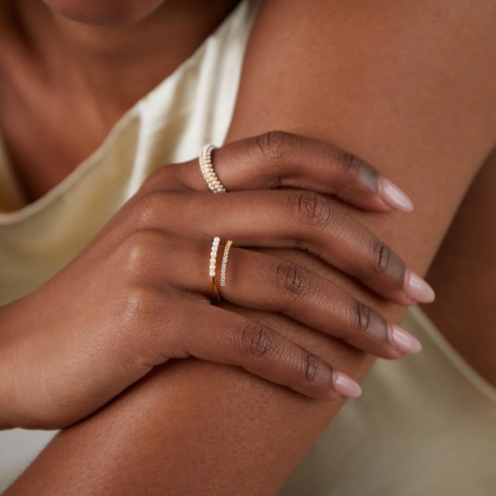 Wickelring mit Perle & Kristall „Wrap Me“ - Image 4